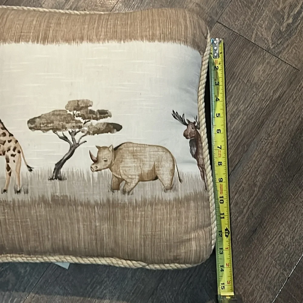 WAVERLY Safari Animal  Cotton Pillow 15 inch Throw‎